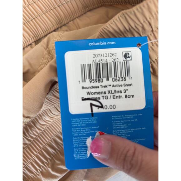 Columbia Women's Beige Boundless Trek Active Short Size XL - Picture 8 of 8